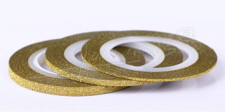 Glitrová páska na zdobenie Zlatá 1mm, 2mm, 3mm